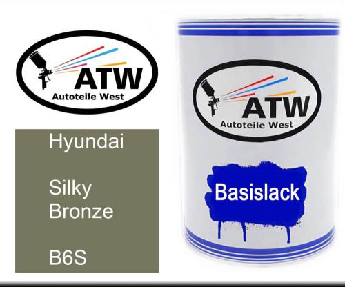 Hyundai, Silky Bronze, B6S: 500ml Lackdose, von ATW Autoteile West.